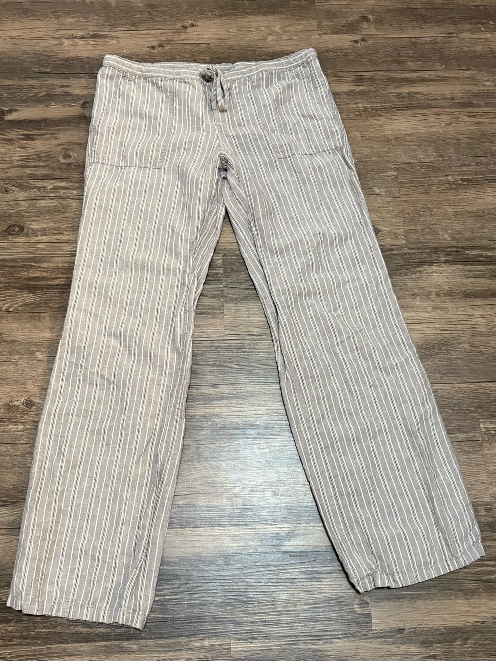 Victoria's Secret Gray and White Striped Pants.